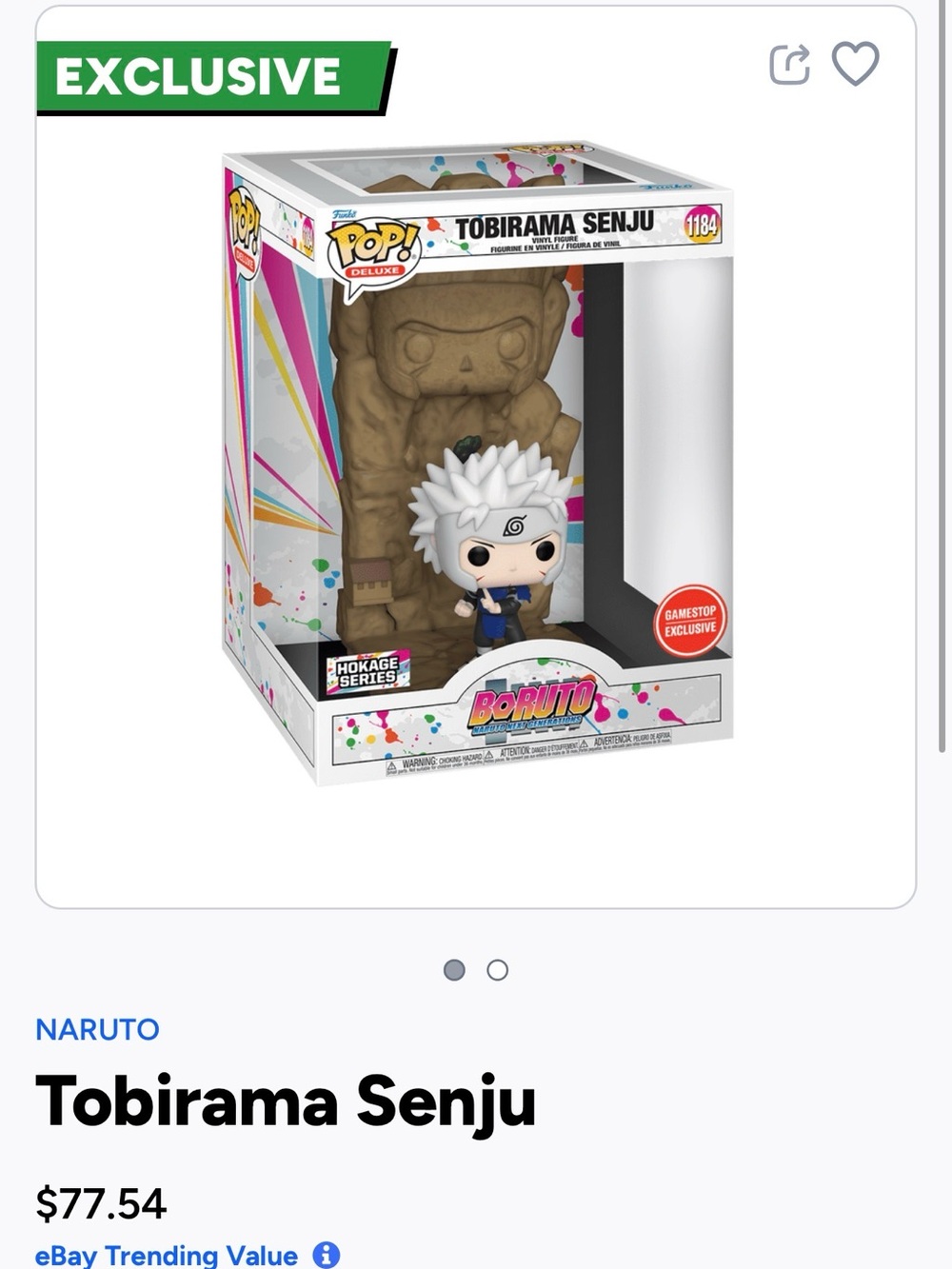 Funko Pop! Deluxe Tobirama Senju Vinyl Figure - 1184